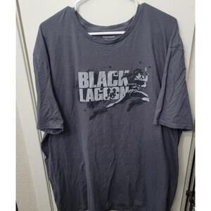 Black Lagoon Graphic Short Sleeve T-Shirt Men 3XL Lootcrate Anime Animation Gray